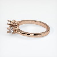 18K Rose Gold Three Stone Ring Setting Image