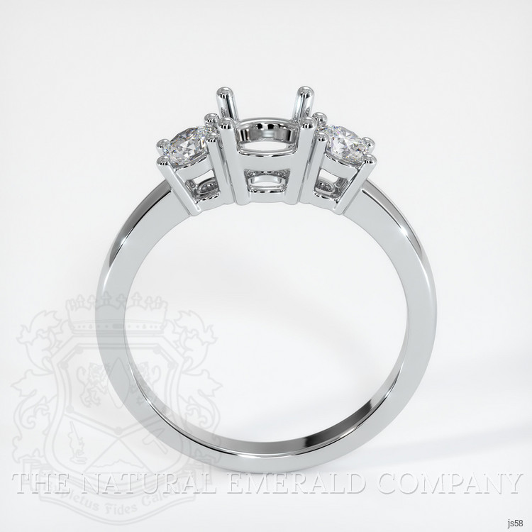 Silver Three Stone Ring Setting