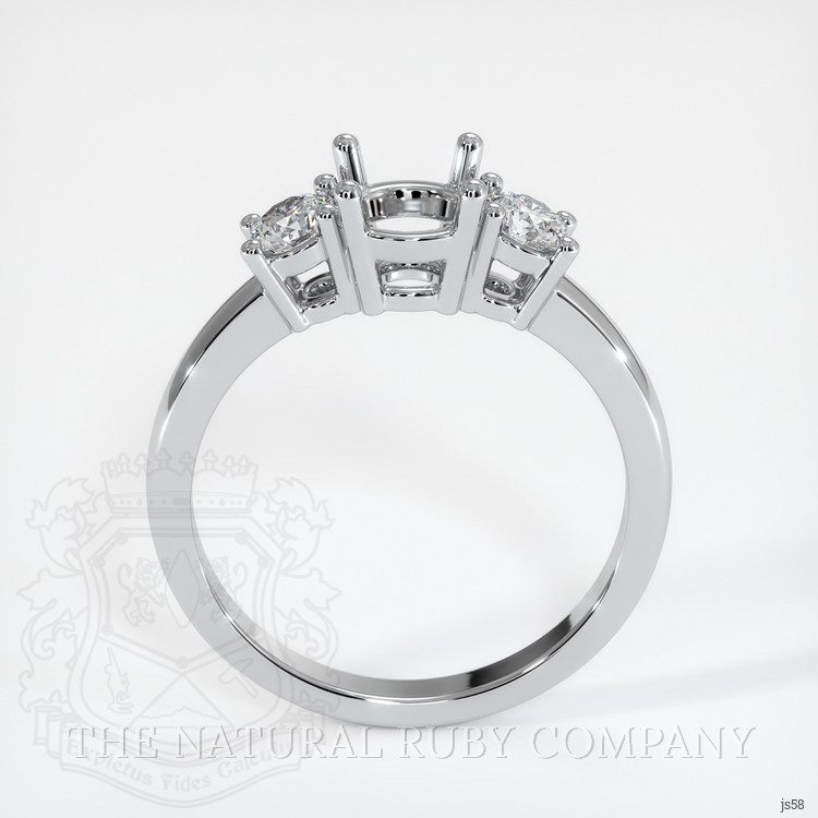 Silver Three Stone Ring Setting