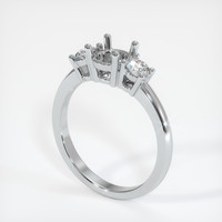10K White Gold Three Stone Ring Setting Video