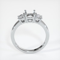 10K White Gold Three Stone Ring Setting Image