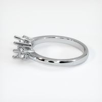 14K White Gold Three Stone Ring Setting Image