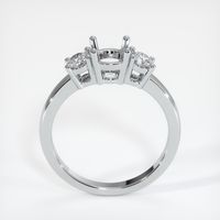 18K White Gold Three Stone Ring Setting Image