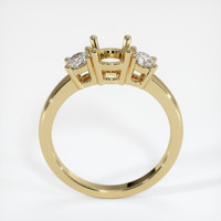10K Yellow Gold Three Stone Ring Setting Image