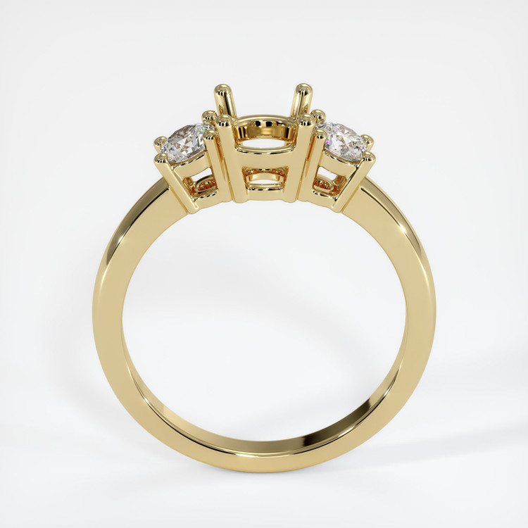 10K Yellow Gold Three Stone Ring Setting
