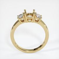 14K Yellow Gold Three Stone Ring Setting Image