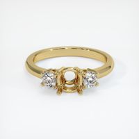 18K Yellow Gold Three Stone Ring Setting Image