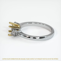 18K Yellow & White Three Stone Ring Setting Image