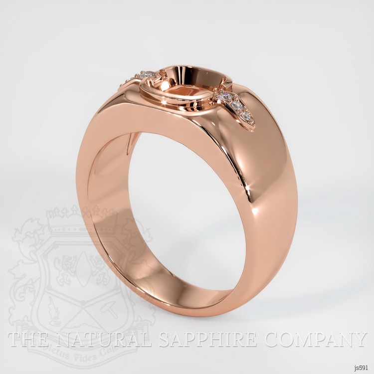 14K Rose Gold Men's Ring Setting
