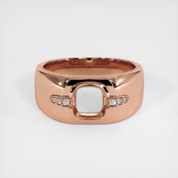 14K Rose Gold Men's Ring Setting Image