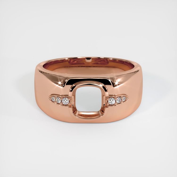 14K Rose Gold Men's Ring Setting