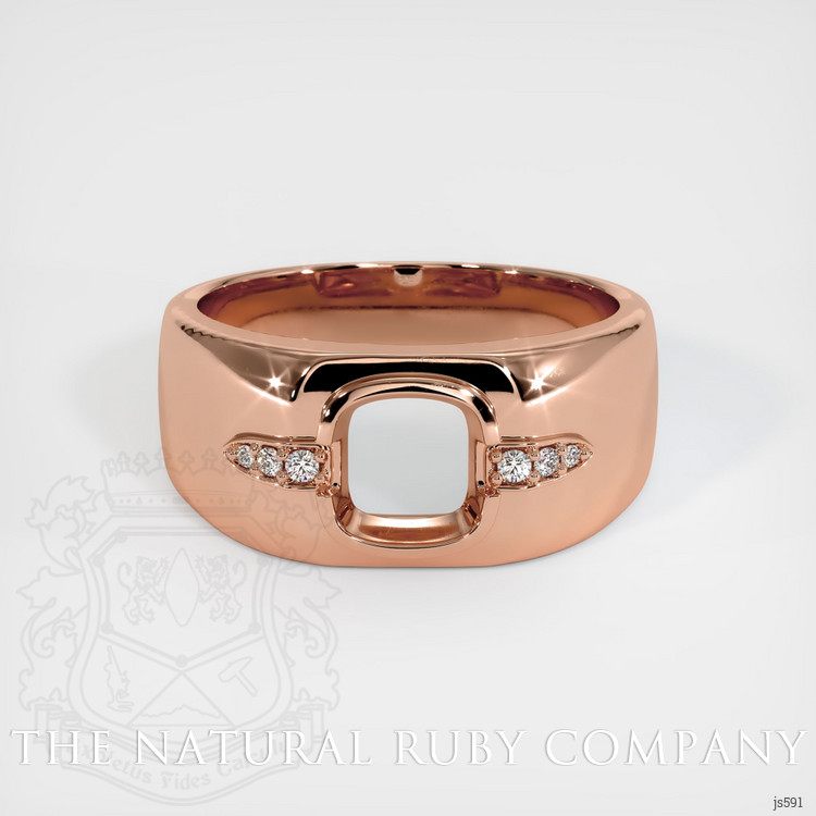 14K Rose Gold Men's Ring Setting