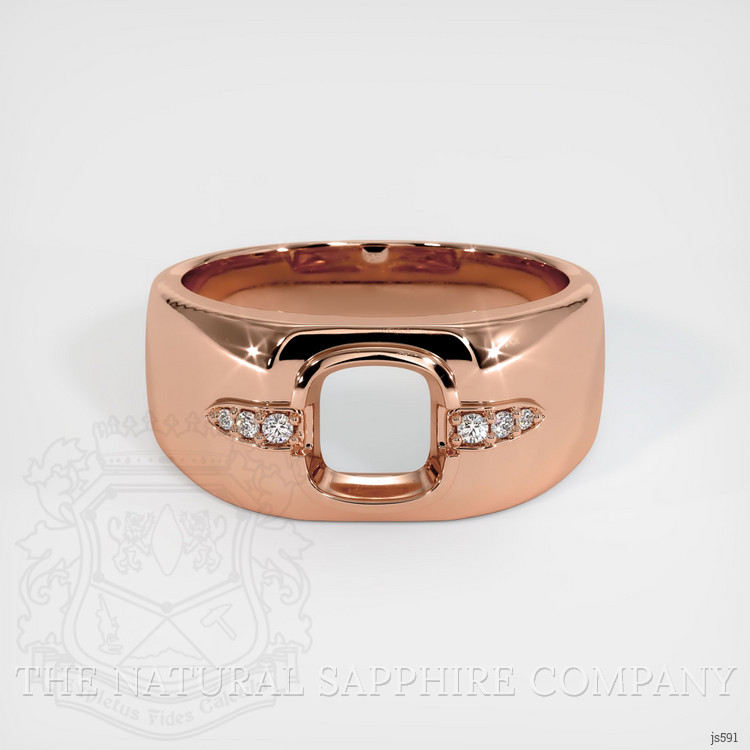 14K Rose Gold Men's Ring Setting