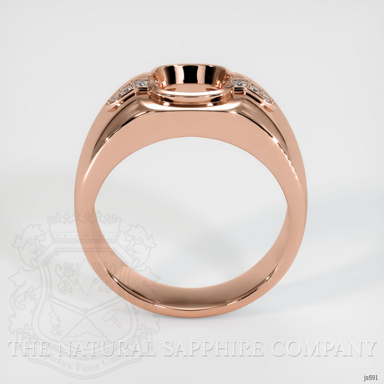14K Rose Gold Men's Ring Setting