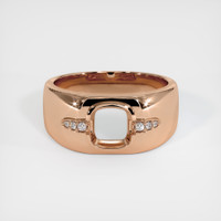 18K Rose Gold Men's Ring Setting Image
