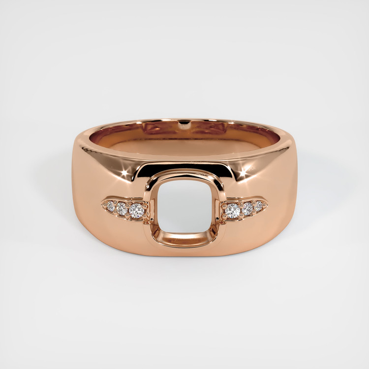 18K Rose Gold Men's Ring Setting
