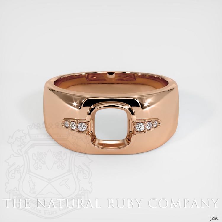 18K Rose Gold Men's Ring Setting