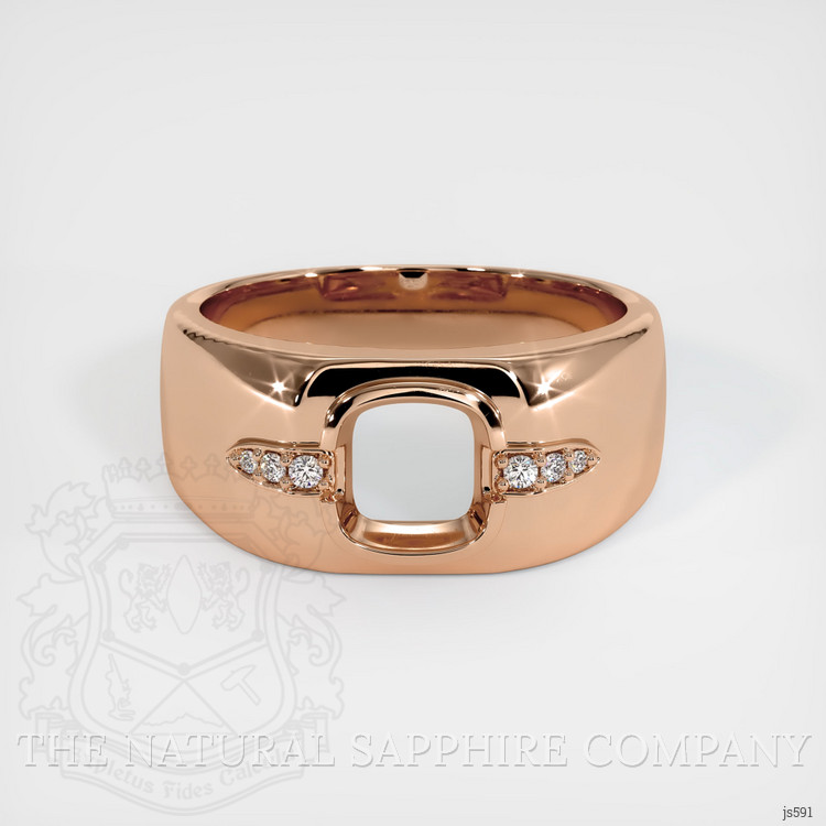 18K Rose Gold Men's Ring Setting