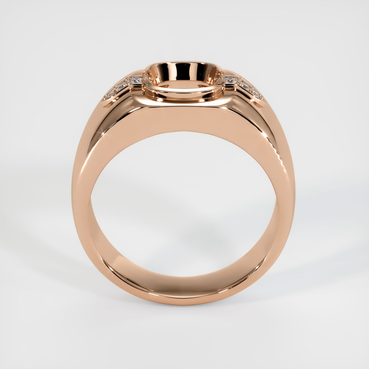 18K Rose Gold Men's Ring Setting