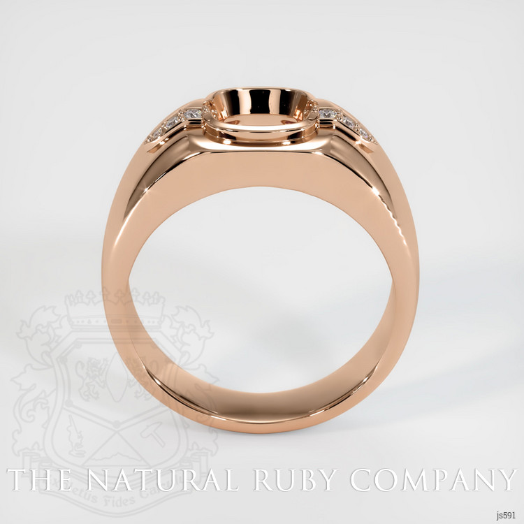 18K Rose Gold Men's Ring Setting