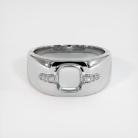 14K White Gold Men's Ring Setting Image