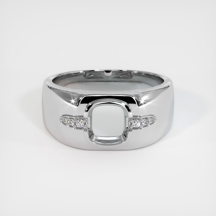 14K White Gold Men's Ring Setting