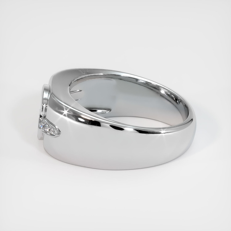 14K White Gold Men's Ring Setting