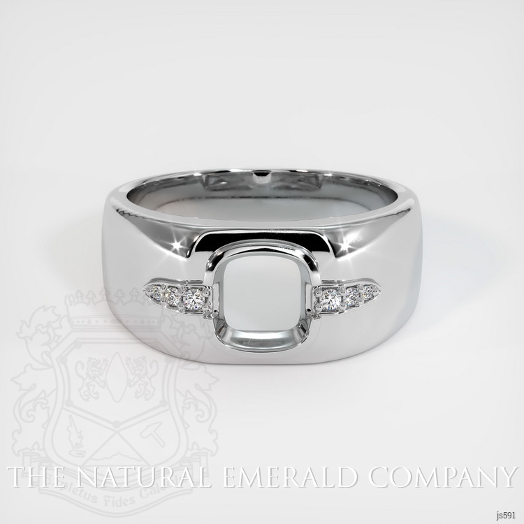 18K White Gold Men's Ring Setting #JS1483W18