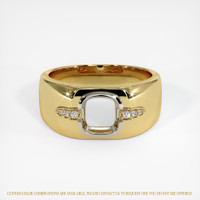 14K White & Yellow Men's Ring Setting Image
