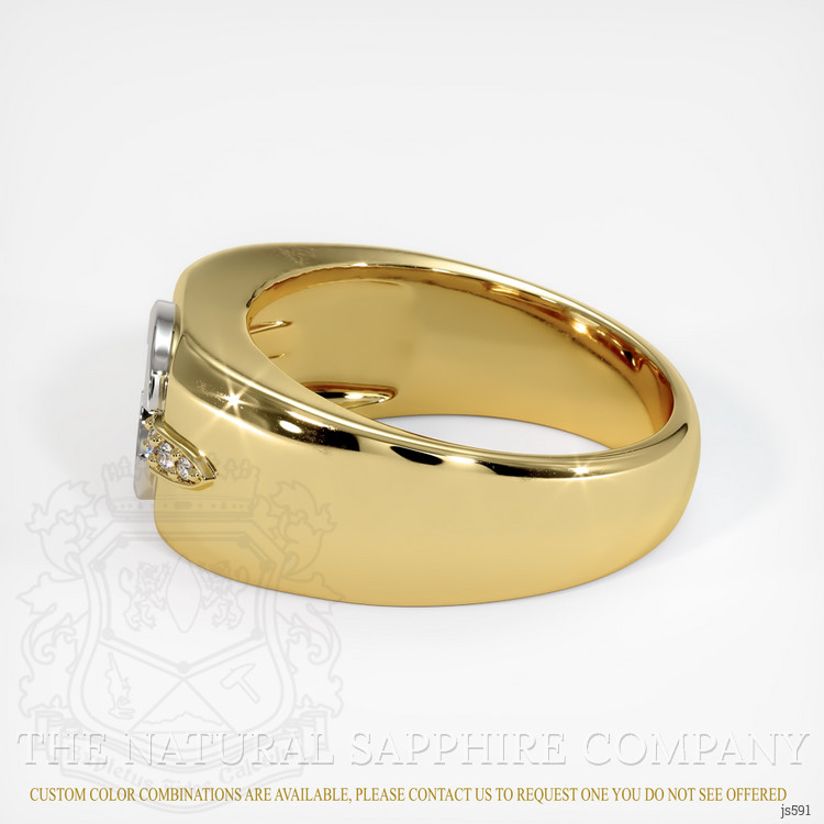 14K White & Yellow Men's Ring Setting