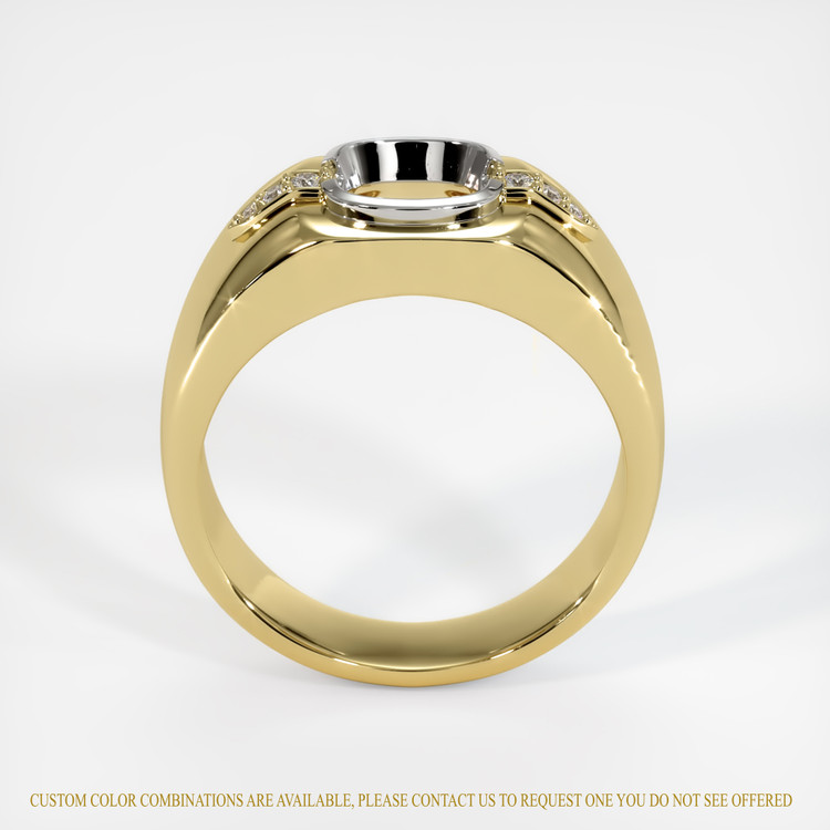 14K White & Yellow Men's Ring Setting
