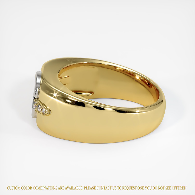 18K White & Yellow Men's Ring Setting