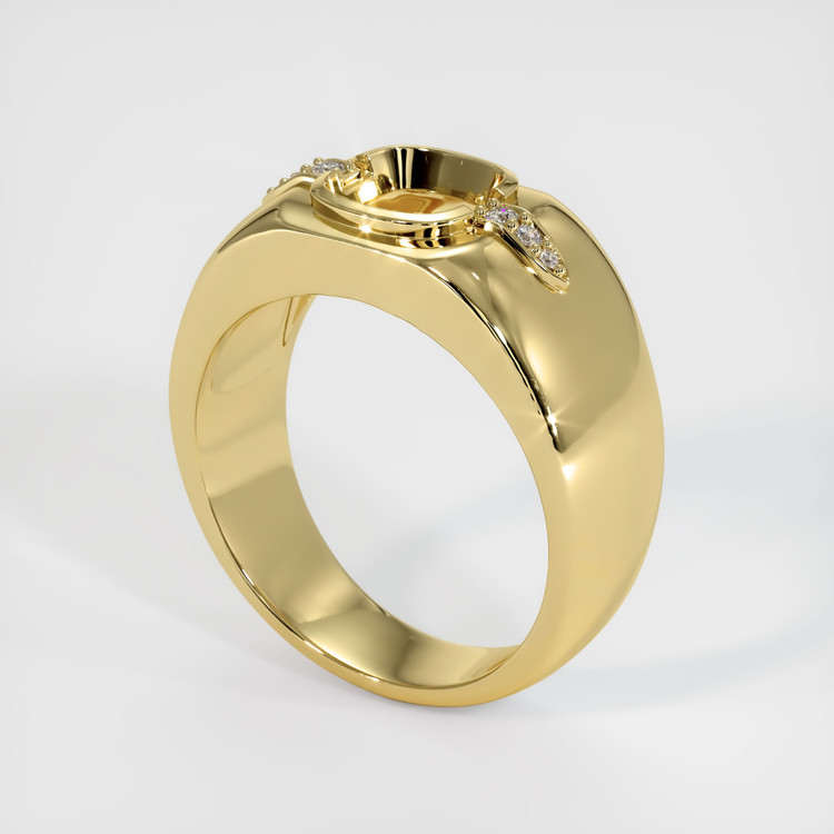 18K Yellow Gold Men's Ring Setting