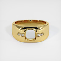 18K Yellow Gold Men's Ring Setting Image