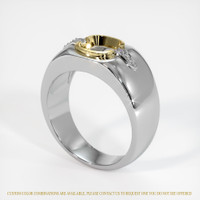 14K Yellow & White Men's Ring Setting Video