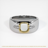 14K Yellow & White Men's Ring Setting Image