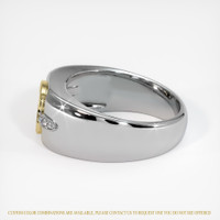 14K Yellow & White Men's Ring Setting Image