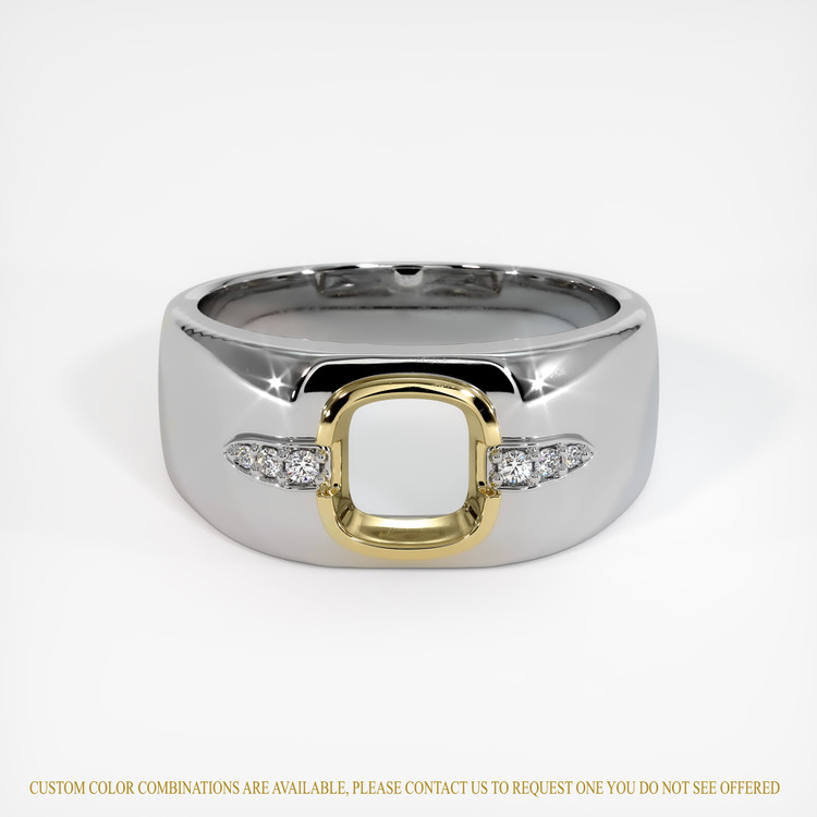 18K Yellow & White Men's Ring Setting
