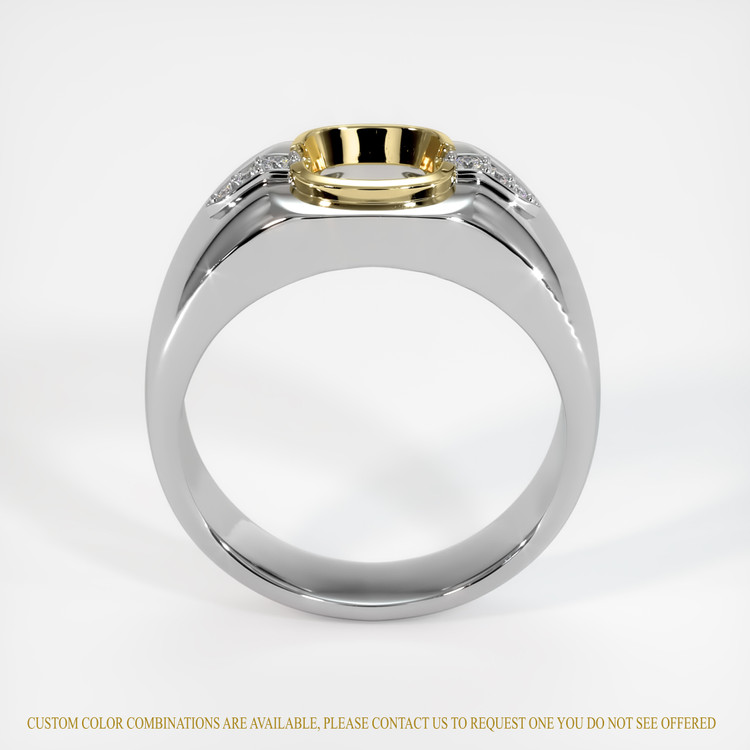 18K Yellow & White Men's Ring Setting