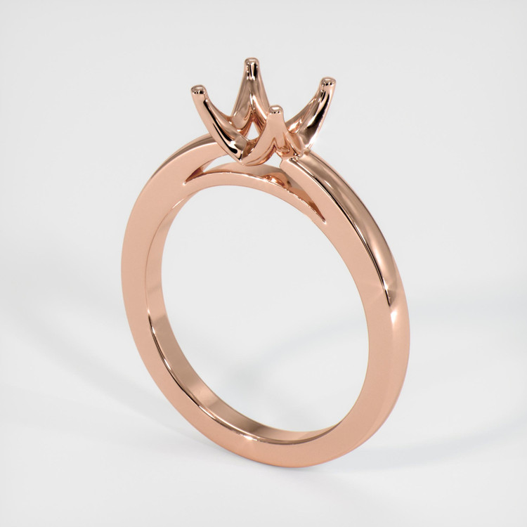 14K Rose Gold Solitaire Ring Setting