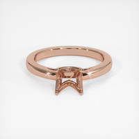 14K Rose Gold Solitaire Ring Setting Image