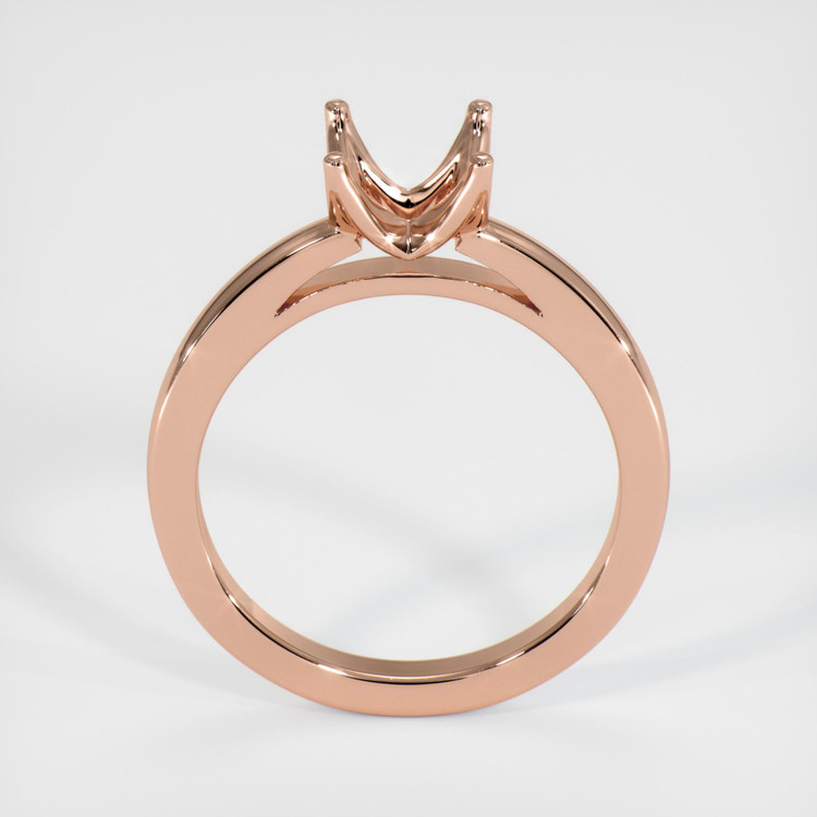 14K Rose Gold Solitaire Ring Setting