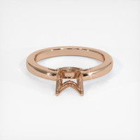 18K Rose Gold Solitaire Ring Setting Image