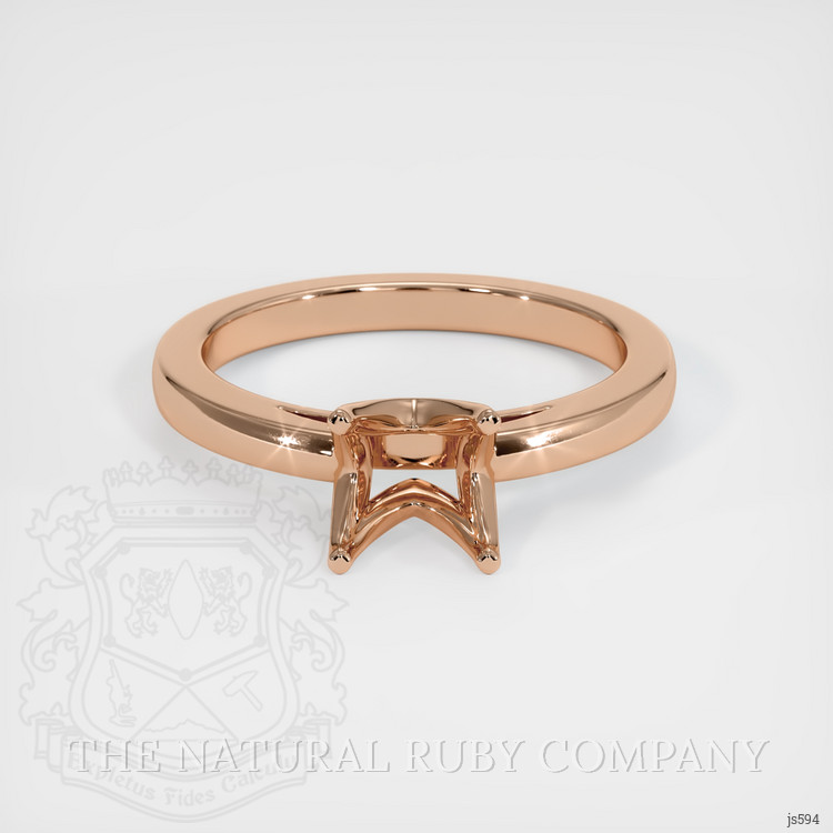 18K Rose Gold Solitaire Ring Setting