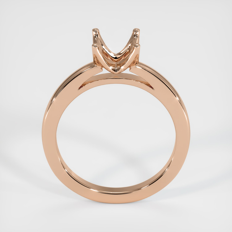 18K Rose Gold Solitaire Ring Setting