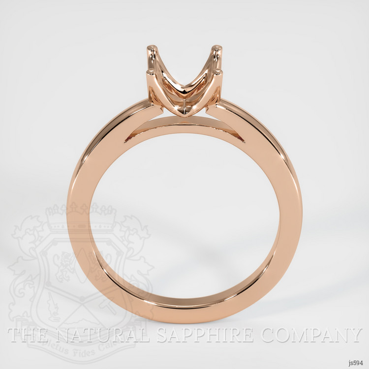 18K Rose Gold Solitaire Ring Setting