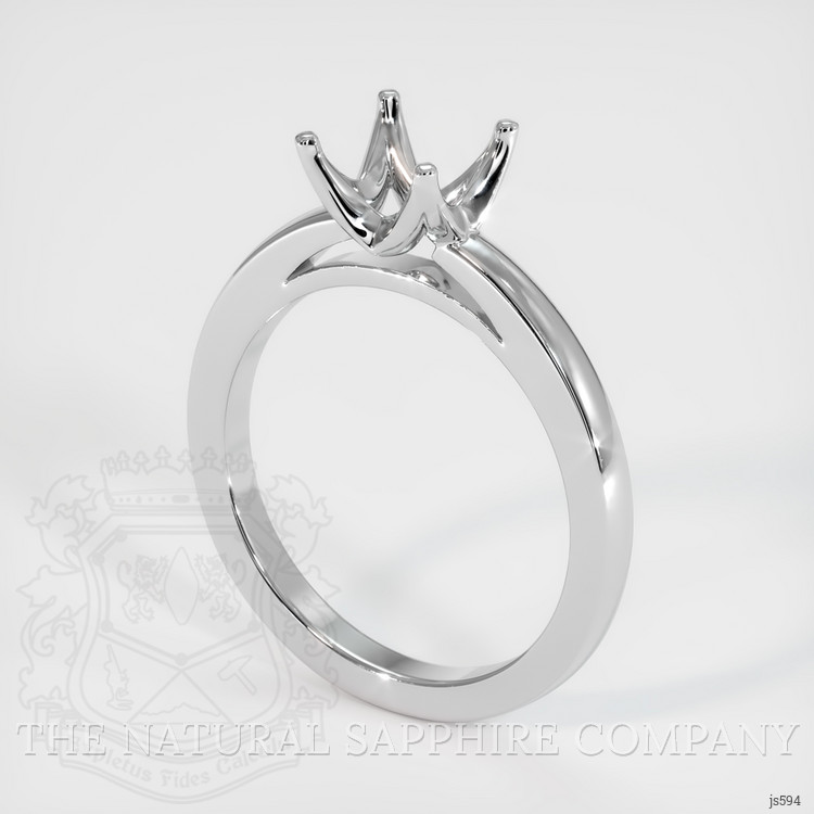 14K White Gold Solitaire Ring Setting