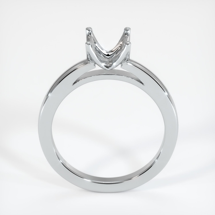 14K White Gold Solitaire Ring Setting