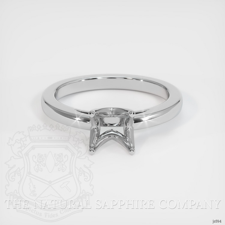 18K White Gold Solitaire Ring Setting