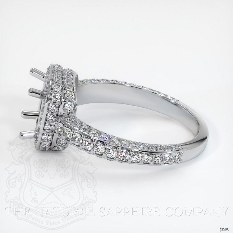 14K White Gold Pave Ring Setting